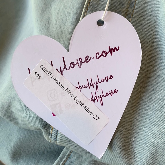 NWT Buddylove moonshine hi waist flare light blue Jean pants sz 27 - Picture 7 of 11